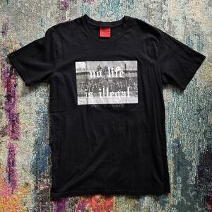 Kreative Living Screen Printed No Life Is Illegal Graphic Tee